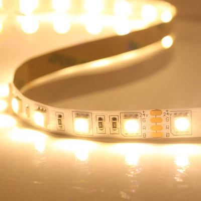 暖かい白い 5050 SMD LED ストリップ フレキシブル 5 M/ロール防水 12 v